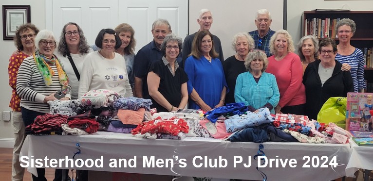 Sisterhood and Men's Club PJ drive 2024 Sisterhood and Men's Club PJ drive 2024